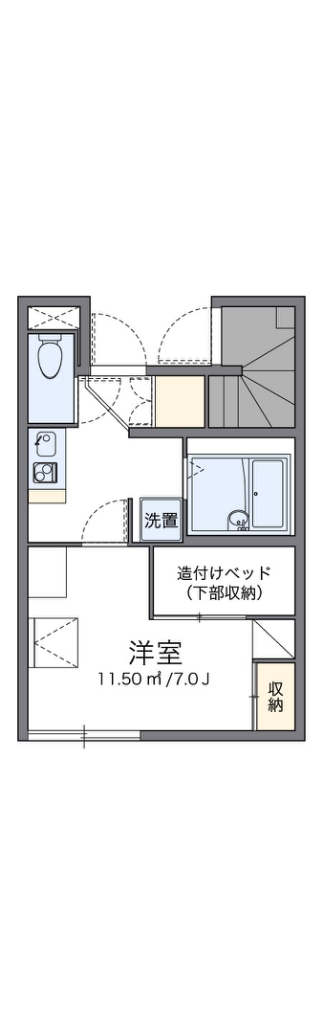レオパレス片山 108号室 間取り