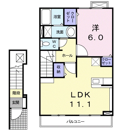 プリムローズ北日吉Ⅱ 205号室 間取り