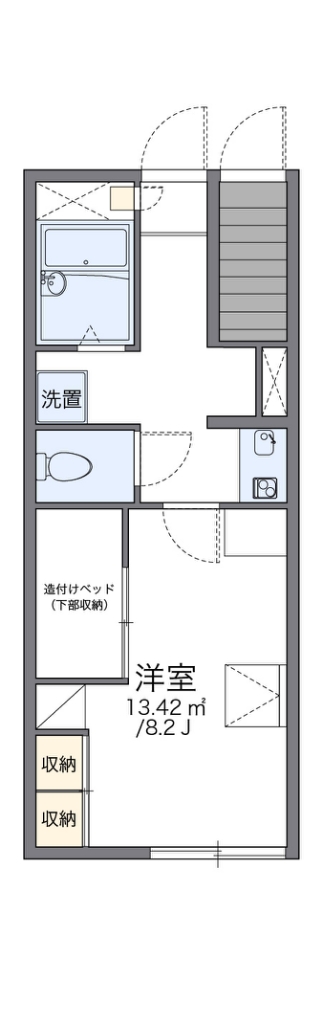 レオパレスヴィルヌーブⅡ 109号室 間取り