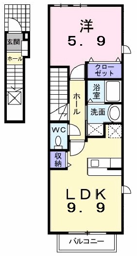 エテルノ　ノーヴァＢ 201号室 間取り