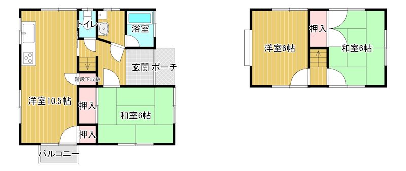 井上貸家（北井門2階建） 間取り