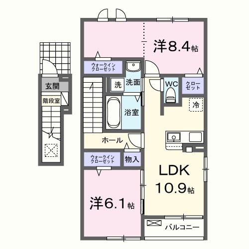 プラス　イメージ 201号室 間取り