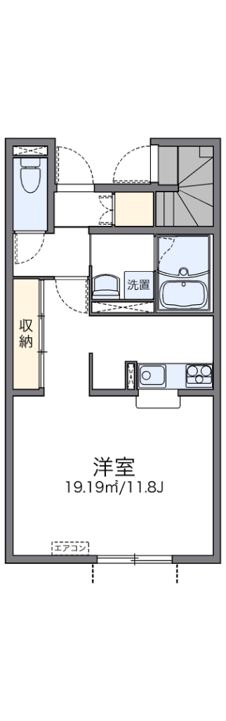 レオネクストプティボヌール 102号室 間取り