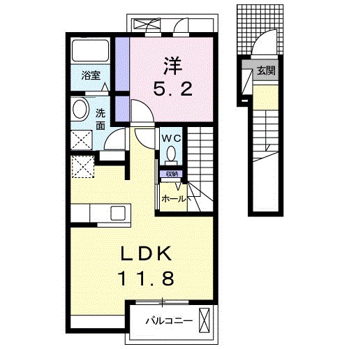 レジデンス鳥生４ 205号室 間取り