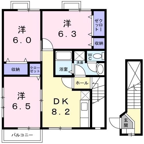 ファミール光葉Ⅱ　Ｂ棟 間取り