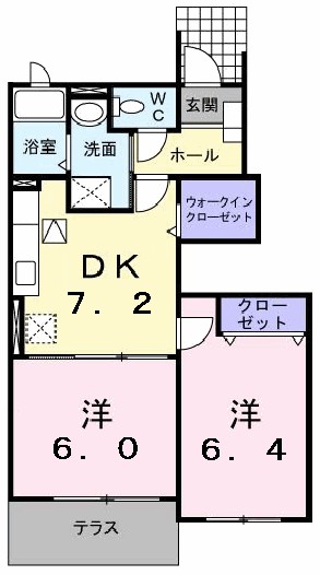 ヴィラ・ソレイユＡ 間取り