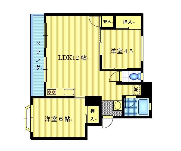 笠原コーポ 505号室 間取り