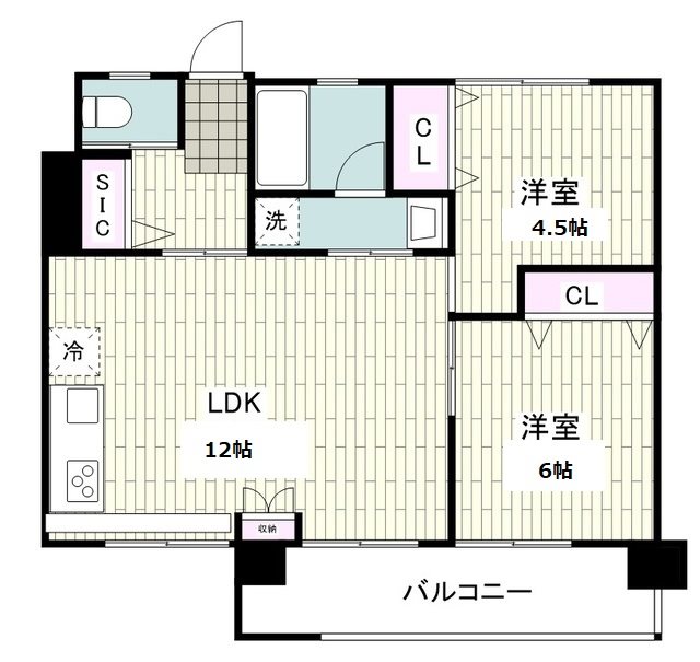 汐見台団地　1407号棟 間取り