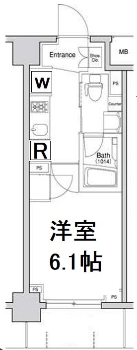 プライマル方南町 412号室 間取り