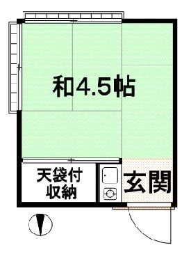 ともえ荘 ２階１号室 間取り