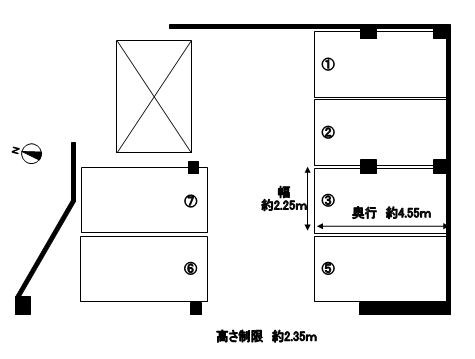 吉田ビル駐車場 3番号室 間取り