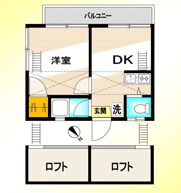 エレガンス上高田B 203号室 間取り