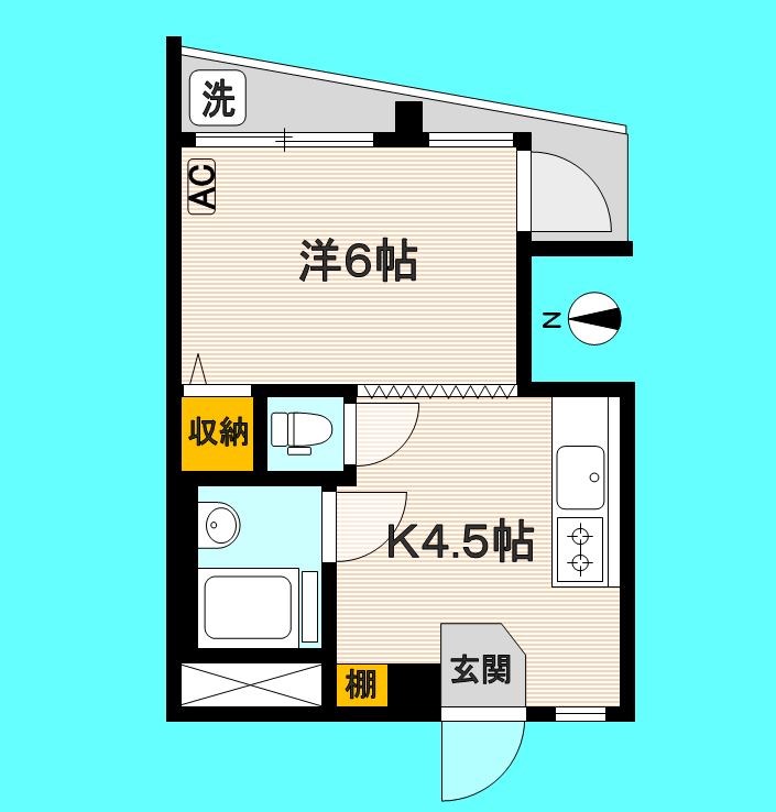 万年安全第3ビル 612号室 間取り