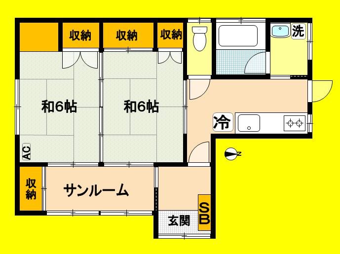 ハイム長谷川 １F号室 間取り