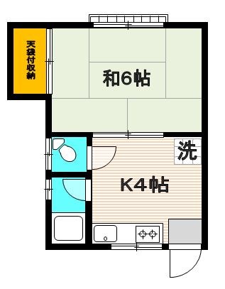 第２コーポ神宮 203号室 間取り