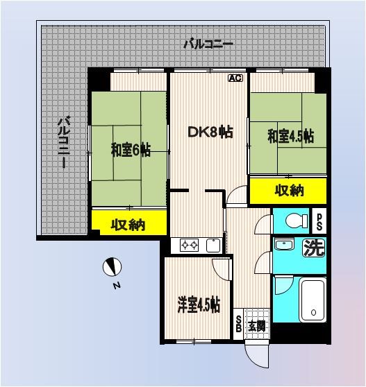 関東上石神井マンション 312号室 間取り