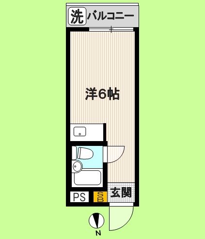 カエサル千早町 306号室 間取り