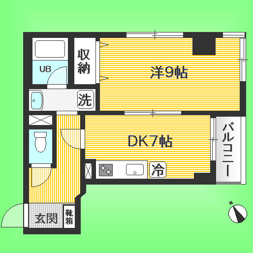 ハイリードセイフウ 902号室 間取り