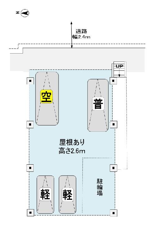 高瀬駐車場 1号室 間取り