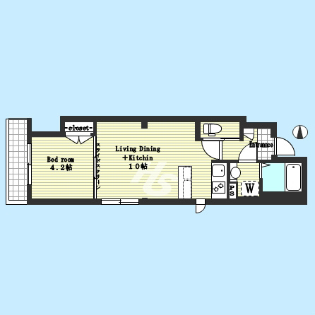 ラパルトマン富貴 202号室 間取り