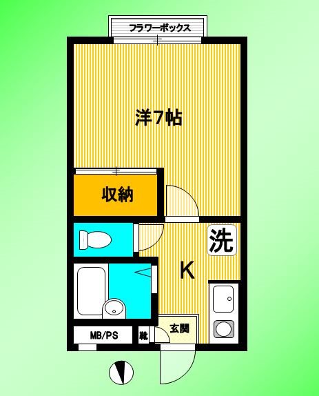 新中野パールハイツ 203号室 間取り