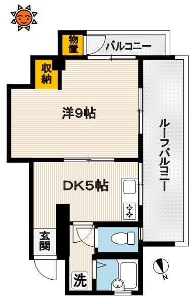 コーポ橘 501号室 間取り