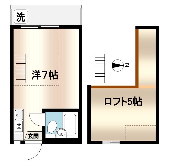 リバーストンコーポＡ棟 102号室 間取り