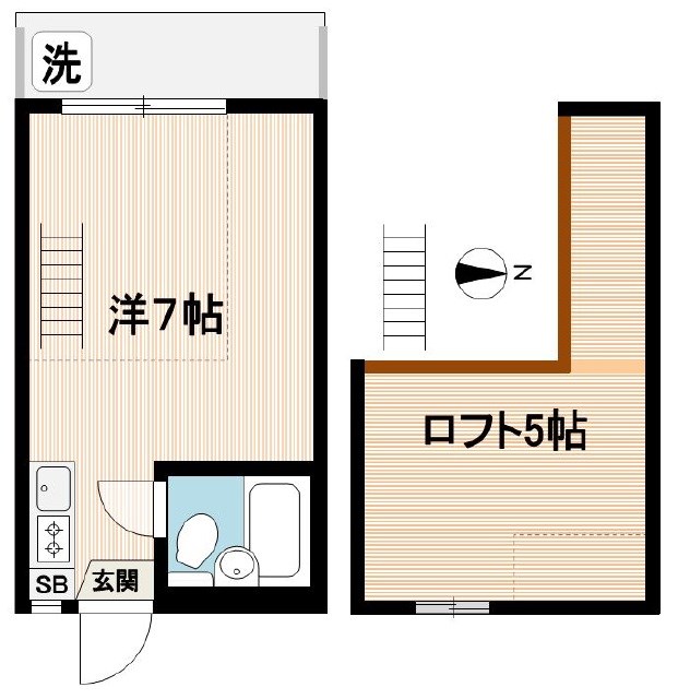 リバーストンコーポＡ棟 102号室 間取り