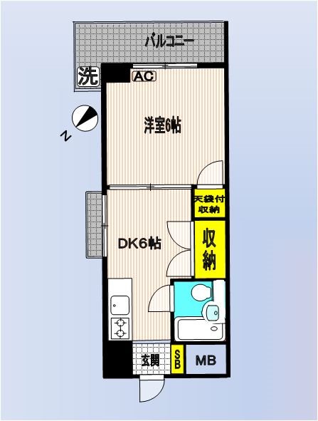 関東小滝橋第３マンション 604号室 間取り