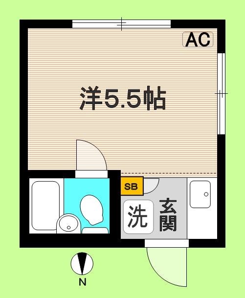 秋谷マンション 102号室 間取り