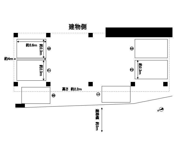 レジ東郷駐車場 P0052号室 間取り
