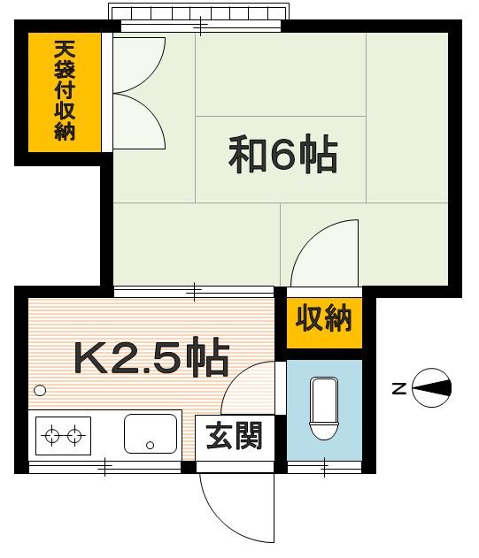 かぶらぎ荘 202号室 間取り