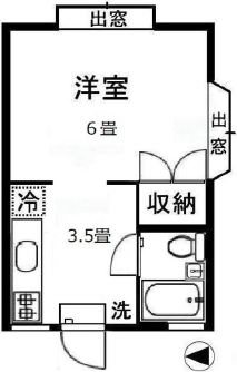 小林ハイツ久我山 101号室 間取り