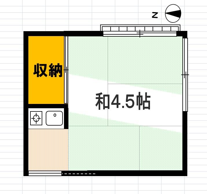 平友荘 7号室 間取り