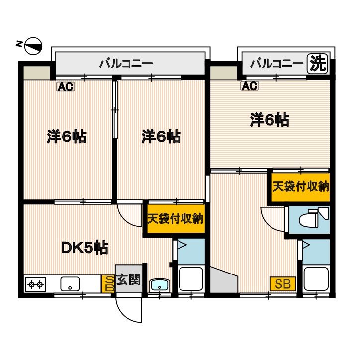 サンハイツ江古田 202号室 間取り