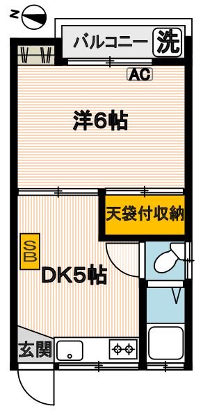 サンハイツ江古田 205号室 間取り