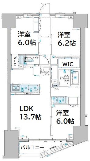 ディームス方南町 904号室 間取り