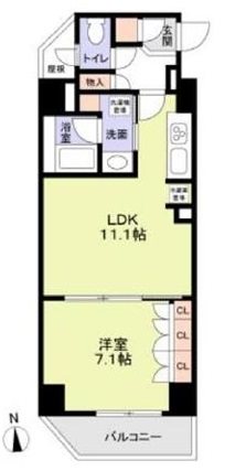 ジオエント中野 803号室 間取り