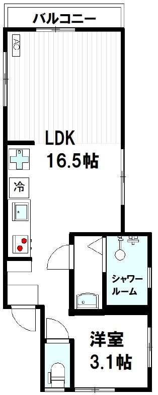 今宮マンション 3号室 間取り