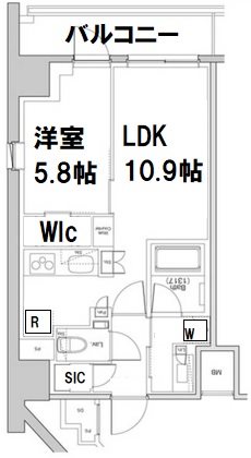 ザ・パークハビオ中野富士見町ガーデン 1404号室 間取り