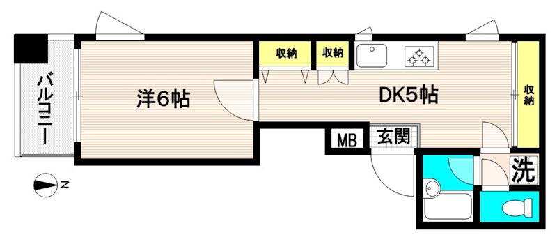 ペークシス越後屋 601号室 間取り