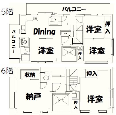 小玉ビル 5F号室 間取り