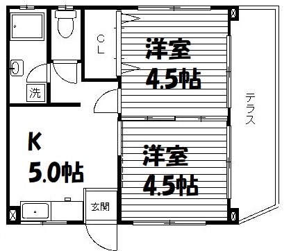 吉田ハイツ 102号室 間取り