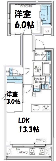 イプセ東高円寺 108号室 間取り