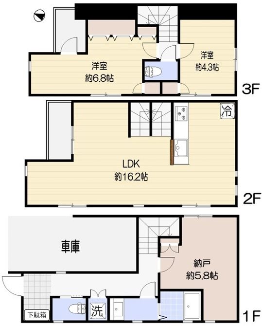新宿区西新宿４丁目戸建 間取り