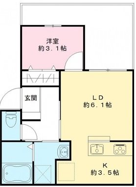 ラシーネわかみや 301号室 間取り