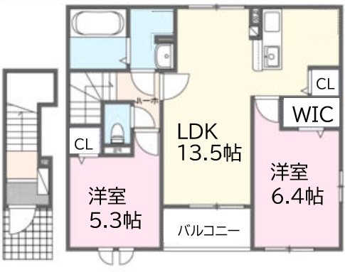メゾンラフィネ 202号室 間取り