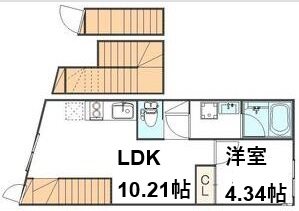 L’SPACE東中野 F号室 間取り
