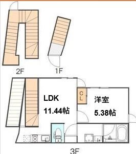 L’SPACE東中野 I号室 間取り