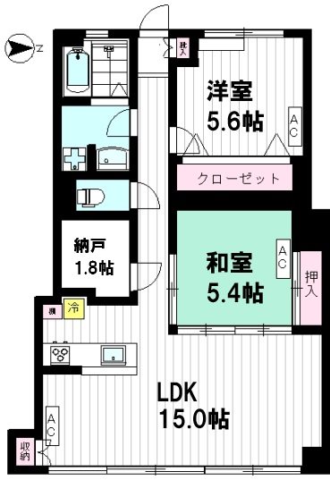 中央マンション 間取り図